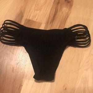 Black super cheeky swim bottoms